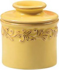 Butter Bell Crock Goldenrod Antique