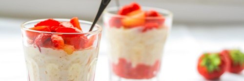 Coconut Rice Pudding with Strawberry-Nectarine Compote