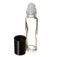 1/3 Ounce Roll-on Vial - Set of 6 Clear Bottles