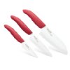 3 PC Ceramic Knife Gift Set - Red Handles