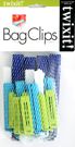 Twixit Clips in Net Bag BLUE Assort. 20pcs