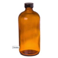 16 Ounce Amber Glass Bottle
