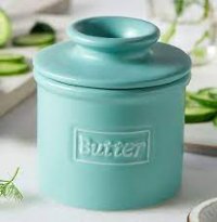 Butter Bell Crock Aqua Matte