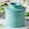 Butter Bell Crock Aqua Matte