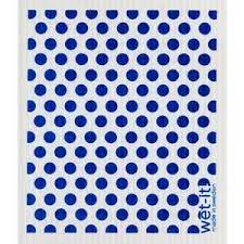 WET-IT  Dot and Dots Absorbent SWEDISH CLEANING CLOTH  Blue  2 pack 