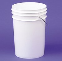 Empty 6 gallon bucket with lid