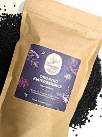 Dried Organic Elderberries - 16oz. Bulk Bag