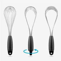 Flisk - Fold Flat Balloon Whisk - Black