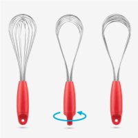 Flisk - Fold Flat Balloon Whisk - Red
