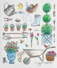 WetIt! Swedish Cloth - English Cottage Garden 6.75in.x8in.