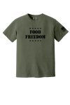 Medium - Moss Green - "Food Freedom" T-shirt