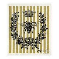 WetIt! Swedish Cloth - French Bee Black-Gold 6.75in.x8in.