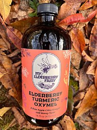 Elderberry Turmeric Oxymel 16 fl. oz. Bottle