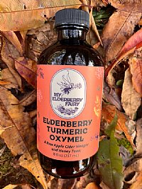 Elderberry Turmeric Oxymel 8 fl. oz. Bottle