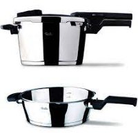 Fissler Vitaquick Pressure Cooker and Pressure Skillet Set: 6.3 Qt. & 2.6 Qt.