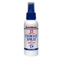 Nutribiotic First Aid Throat Spray with Zinc & GSE 4oz.
