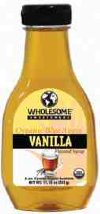 Wholesome Organic Vanilla Flavored Blue Agave Syrup 11.75oz