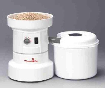 New WonderMill 110V Grain Mill with Small Grain and Bean Adapter Combo Pack 